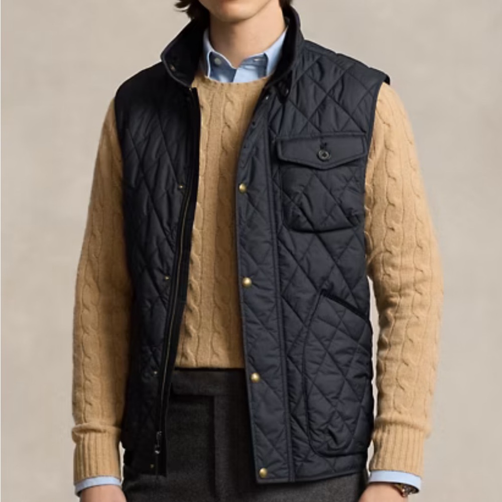 Polo Ralph Lauren Men’s Black puffer vest. Size Medium.